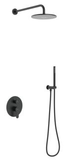 Душевой комплект Berges Ventas 2R чёрный матовый 073004